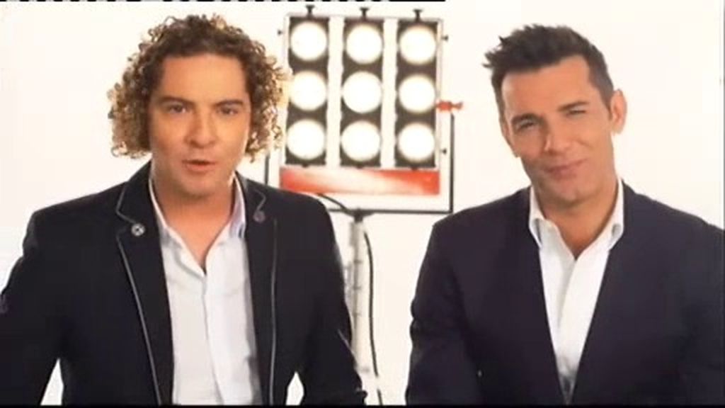 David Bisbal y Jesús Vázquez, juntos en 'La Voz' (Telecinco)