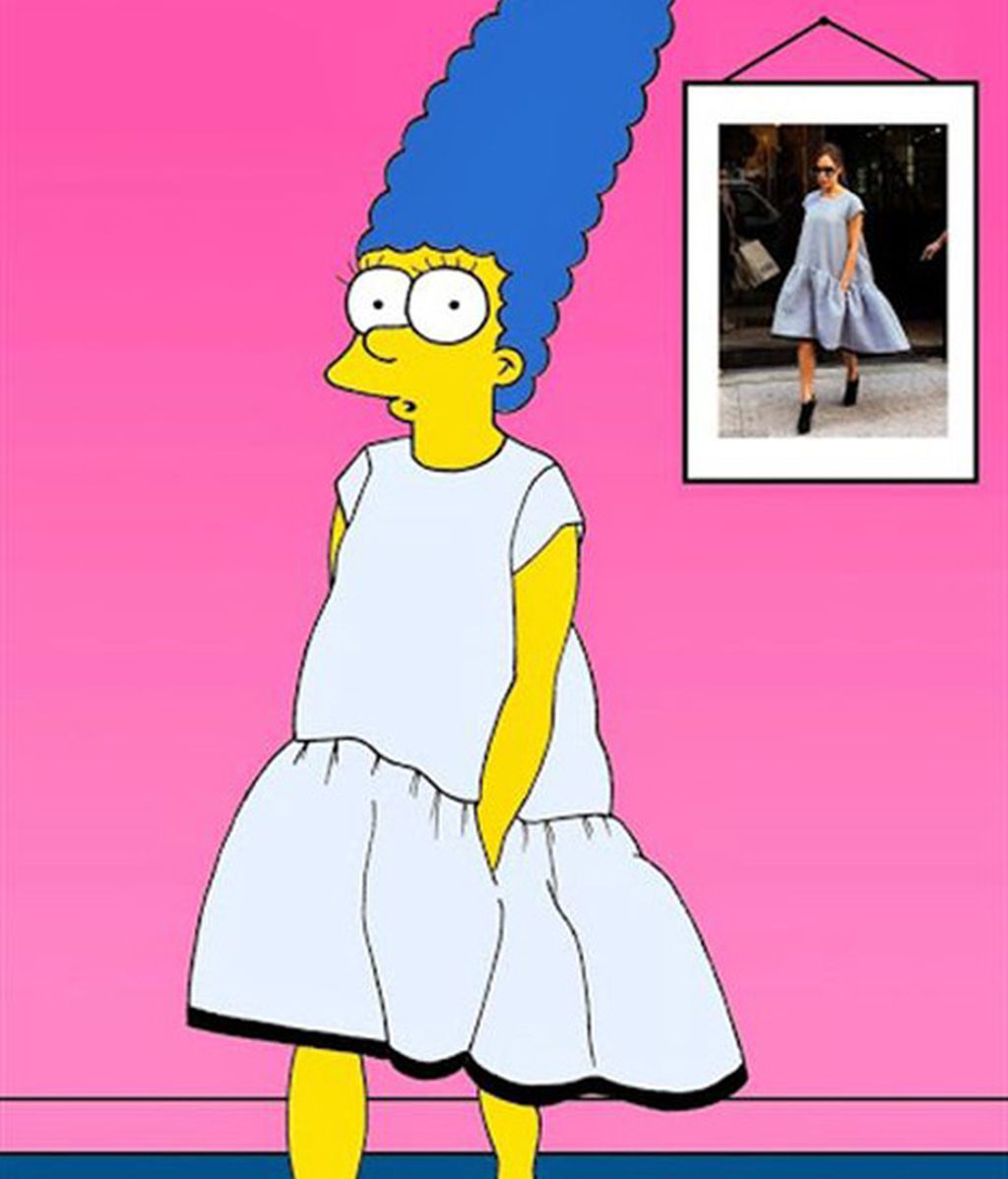 ¿Cómo le queda la ropa de Audrey Hepburn, Lady Di o la princesa Catalina  a la esposa de Homer?