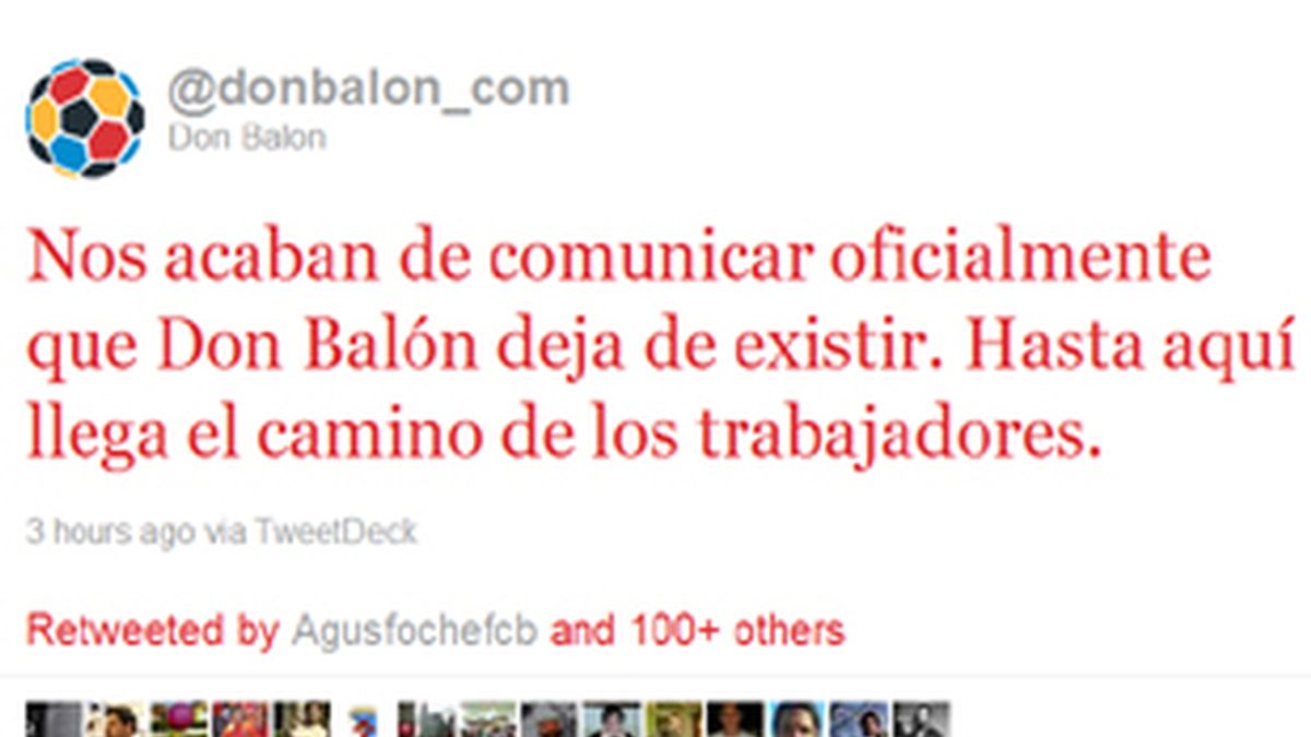 Imagen del Twitter oficial de 'Don Balón'.