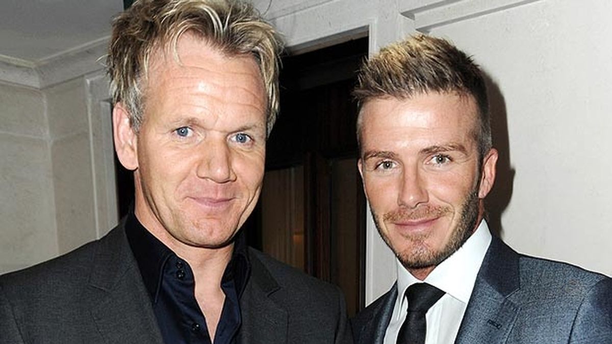 David Beckham y Gordon Ramsey