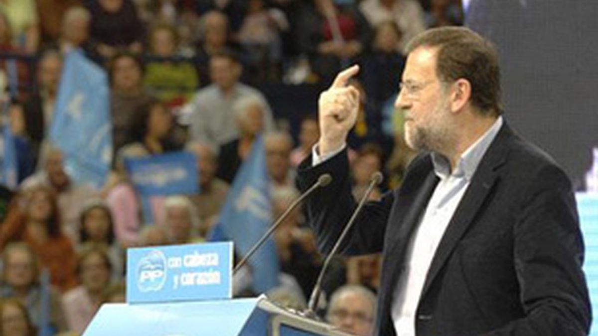 Mitin de Mariano Rajoy, presidente del Partido Popular.