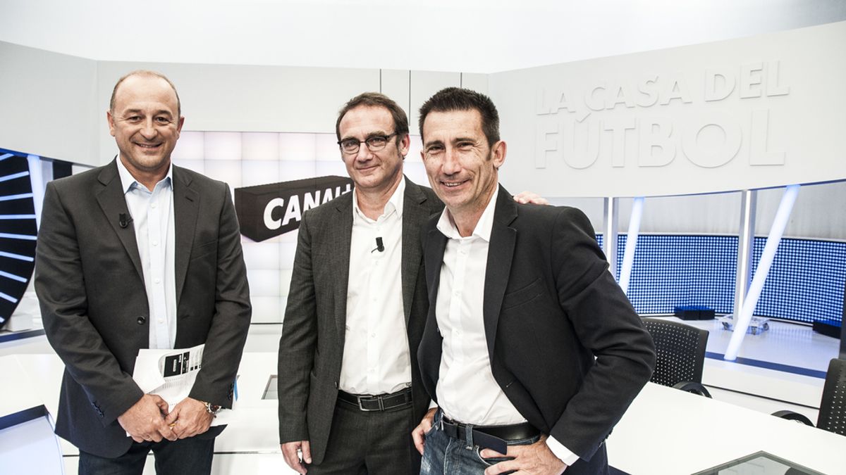 Nacho Aranda, Alex Martínez Roig y Carlos Martínez, equipo de deportes de Canal+