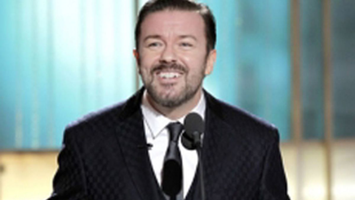 Ricky Gervais presentando los Globos de Oro 2011.