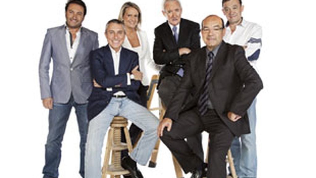 De izquieda a derecha, Albert Castillón, Melchor Miralles, Isabel San Sebastián, Luis del Olmo, Ángel Expósito y José Antonio Abellán.