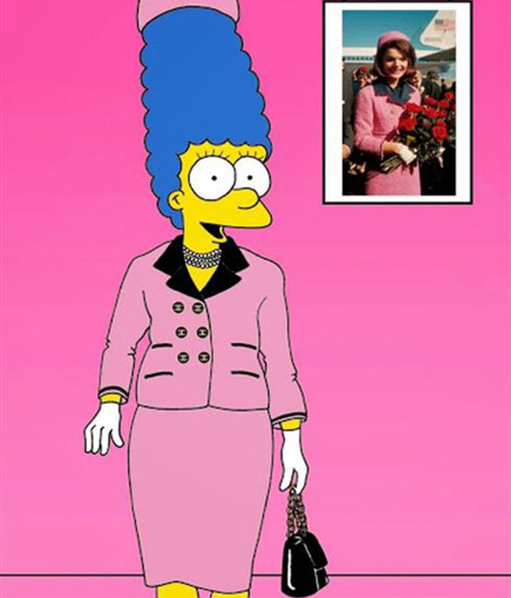 ¿Cómo le queda la ropa de Audrey Hepburn, Lady Di o la princesa Catalina  a la esposa de Homer?