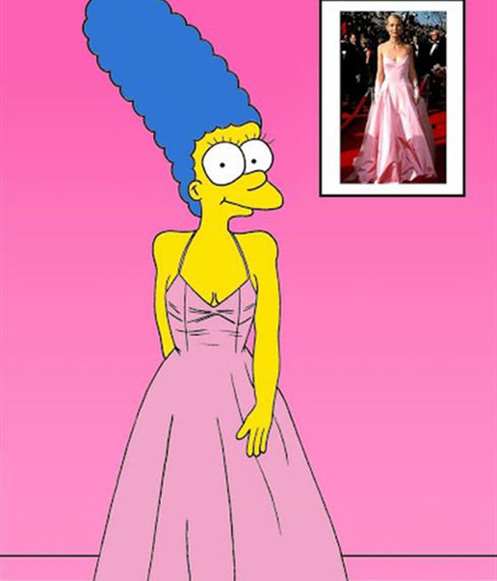 ¿Cómo le queda la ropa de Audrey Hepburn, Lady Di o la princesa Catalina  a la esposa de Homer?