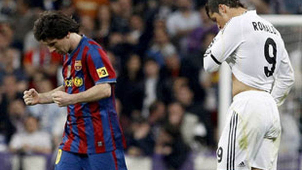 Messi y Cristiano Ronaldo, en el último derby.