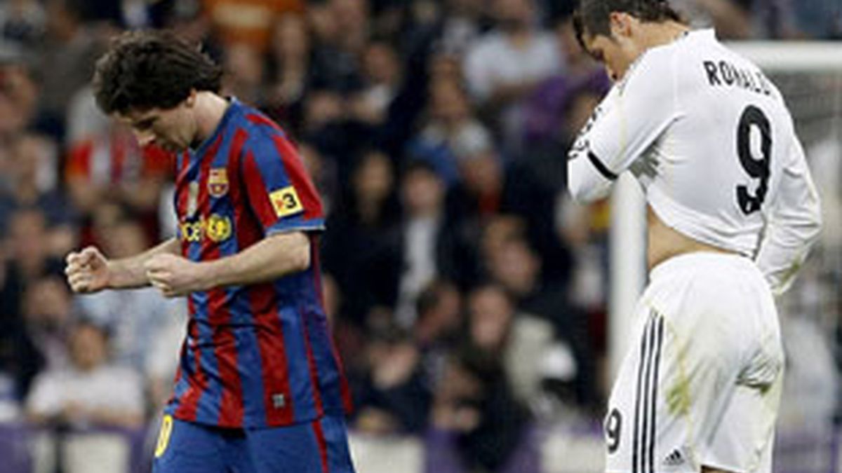 Messi y Cristiano Ronaldo, en el último derby.