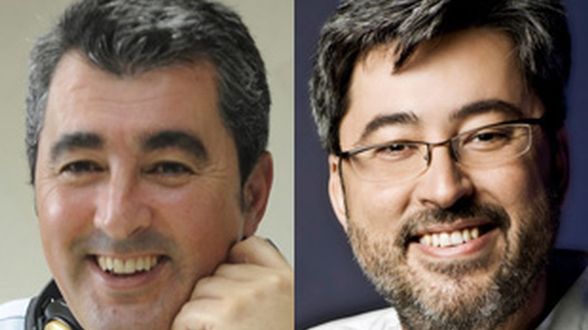 Javier Hoyos (izquierda) y Juanma Ortega, nuevos director y animador, respectivamente, de 'Carrusel deportivo'.