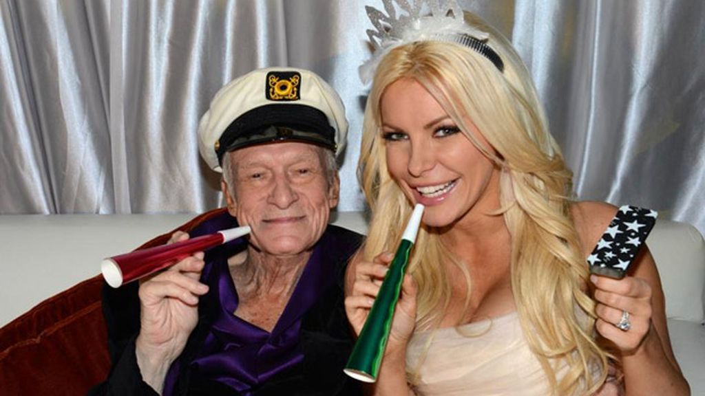 Hugh Hefner en la mansión Playboy