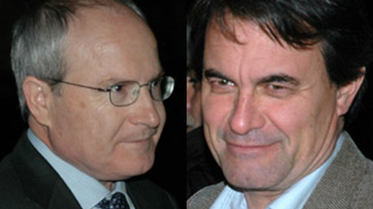 José Montilla(PSOE) y Artur Mas (CiU), aspirantes a la presidencia de la Generalitat de Cataluña.