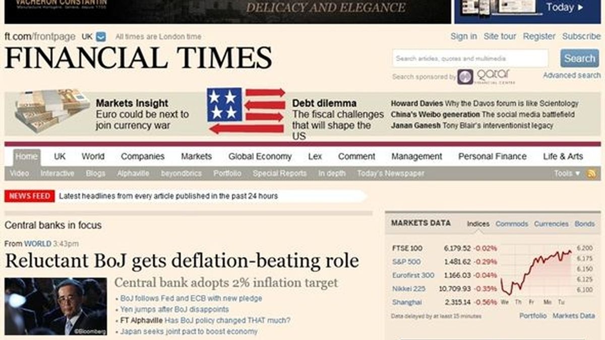 Financial Times en papel a partir de la web, no al revés