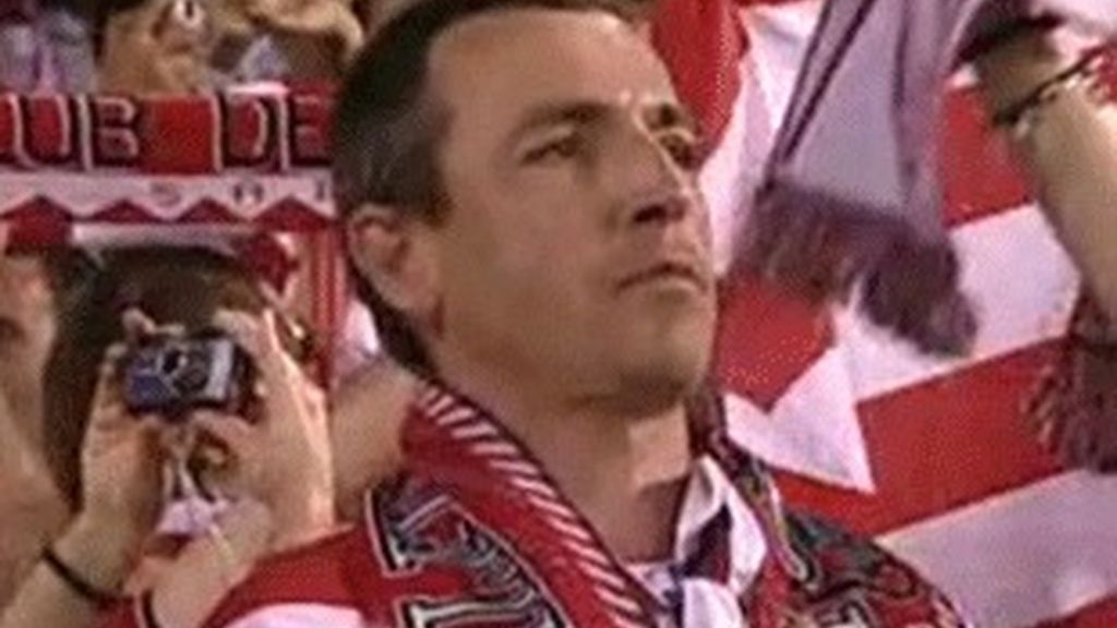Un aficionado del Athlétic, en la final de la Copa del Rey.