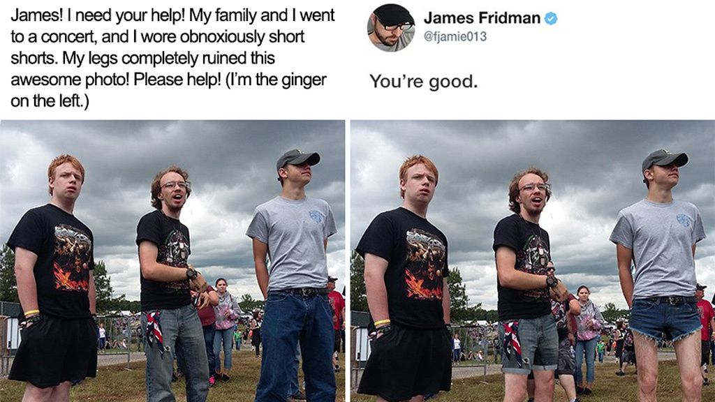 Piden a James Fridman que arregle sus fotos y el resultado les deja perplejos