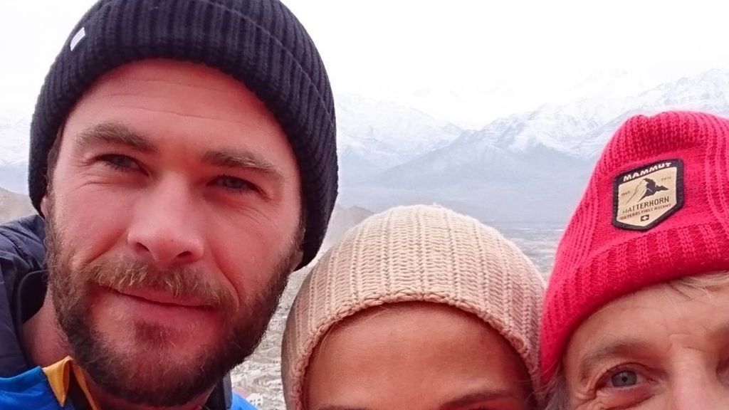 Chris Hemsworth, Elsa Pataky y Jesús Calleja