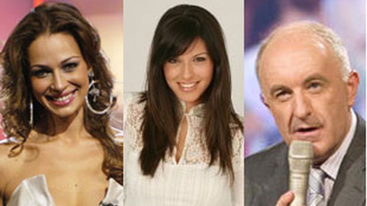 Los presentadores Eva González ('Se llama copla'), Eloísa González ('En clave de ja') y Xosé Ramón Gayoso ('Luar').