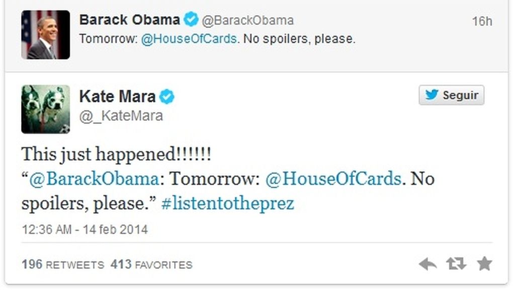 Obama y 'House of cards'