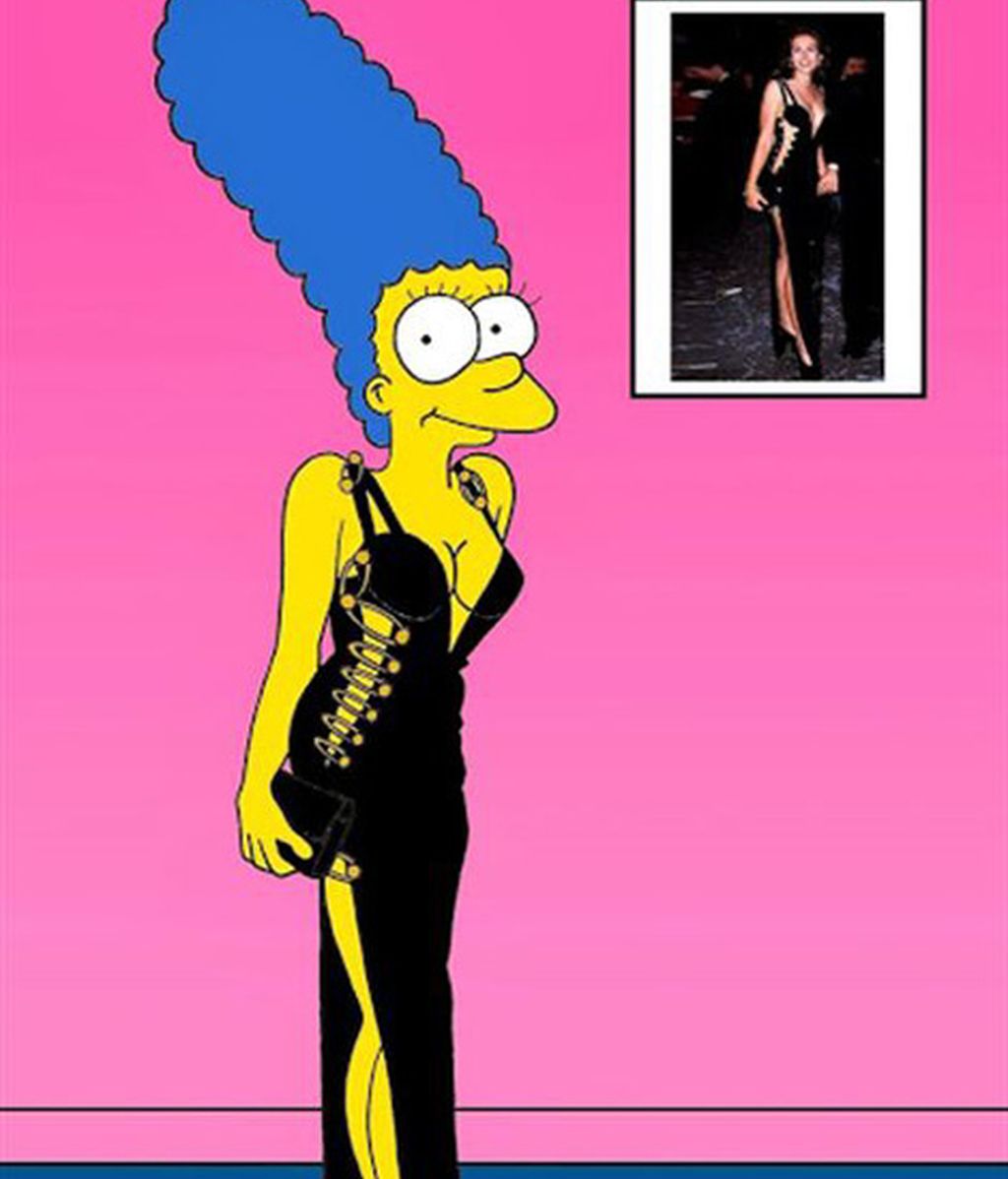 ¿Cómo le queda la ropa de Audrey Hepburn, Lady Di o la princesa Catalina  a la esposa de Homer?