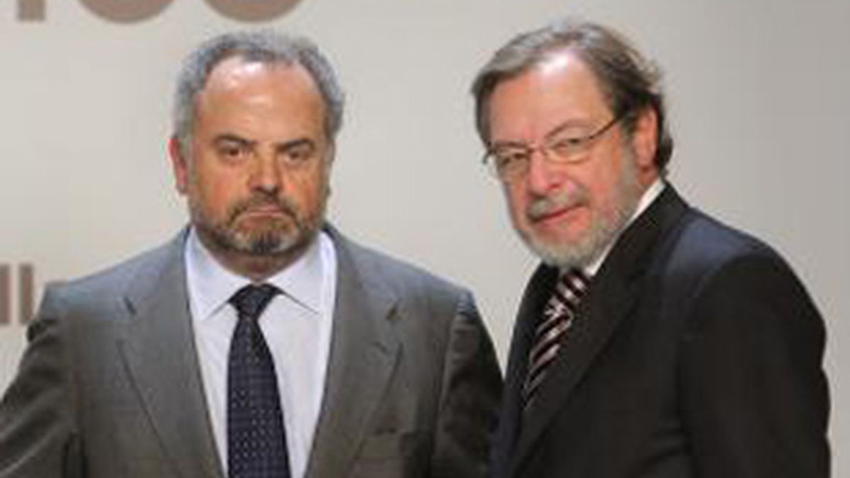 El presidente de Prisa, Ignacio de Polanco (izquierda) y el consejero delegado, Juan Luis Cebrián.