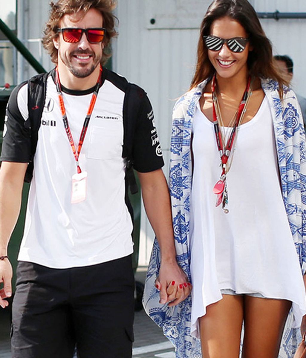 Enero. Lara Álvarez y Fernando Alonso