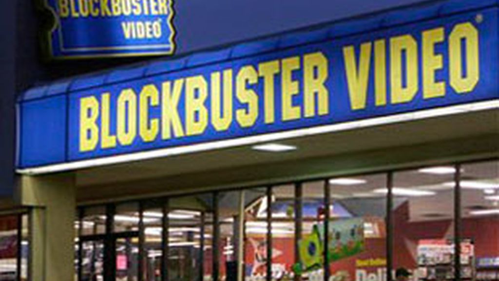 Fachada de un local del videoclub Blockbuster.