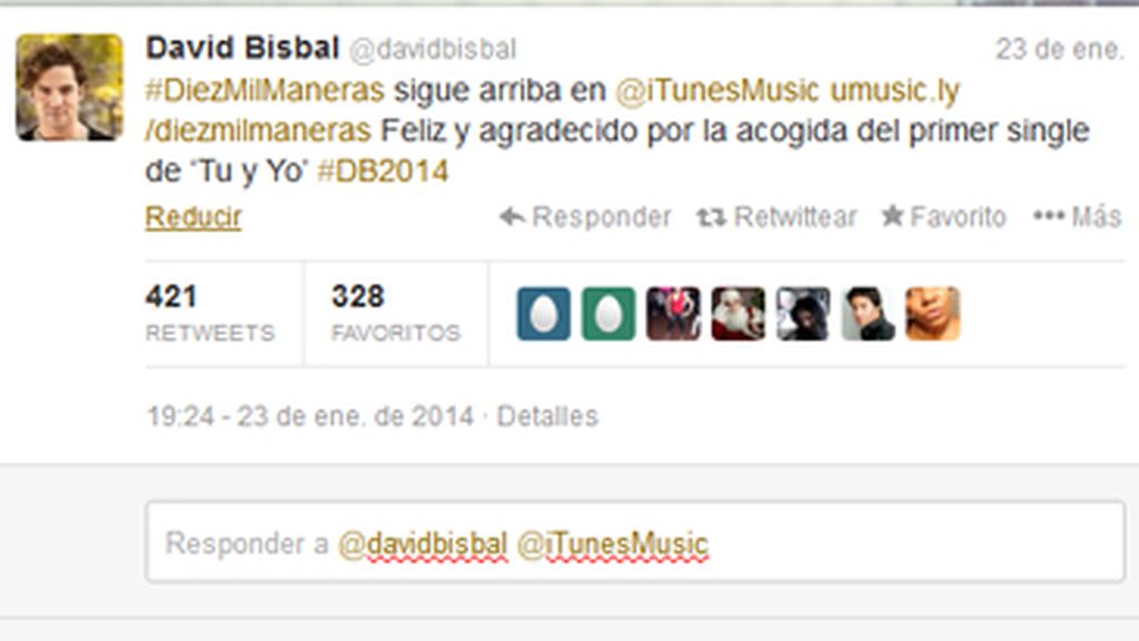 David Bisbal, top descargas, redes sociales