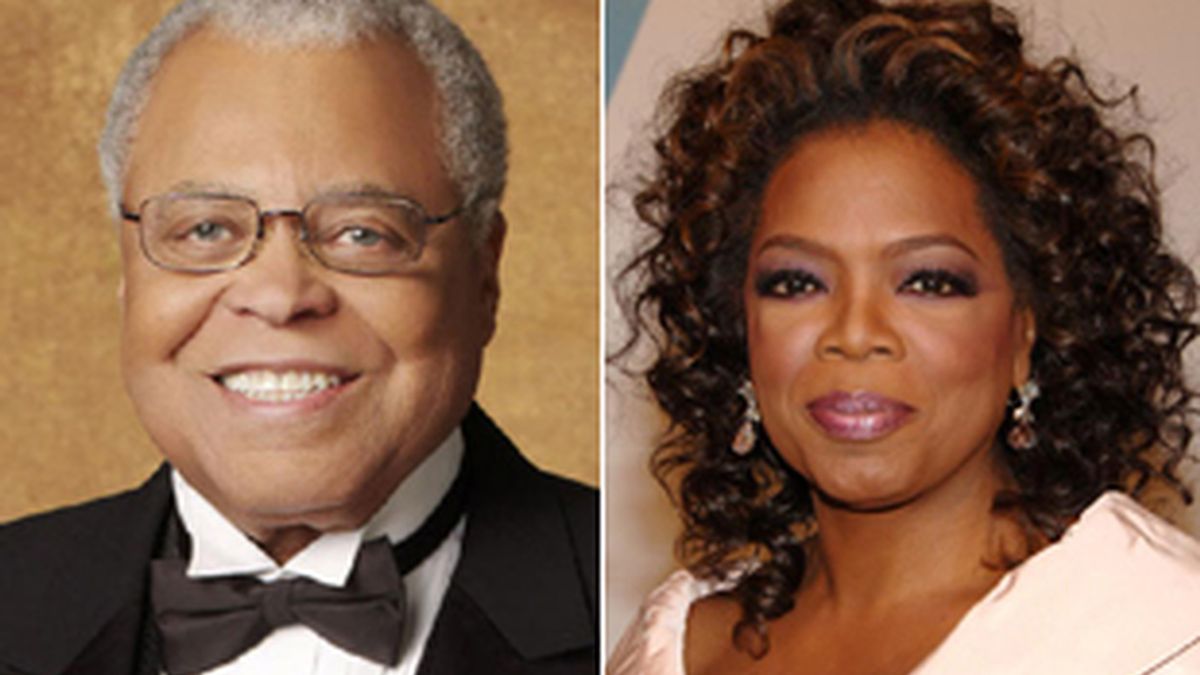 James Earl Jones y Oprah Winfrey.