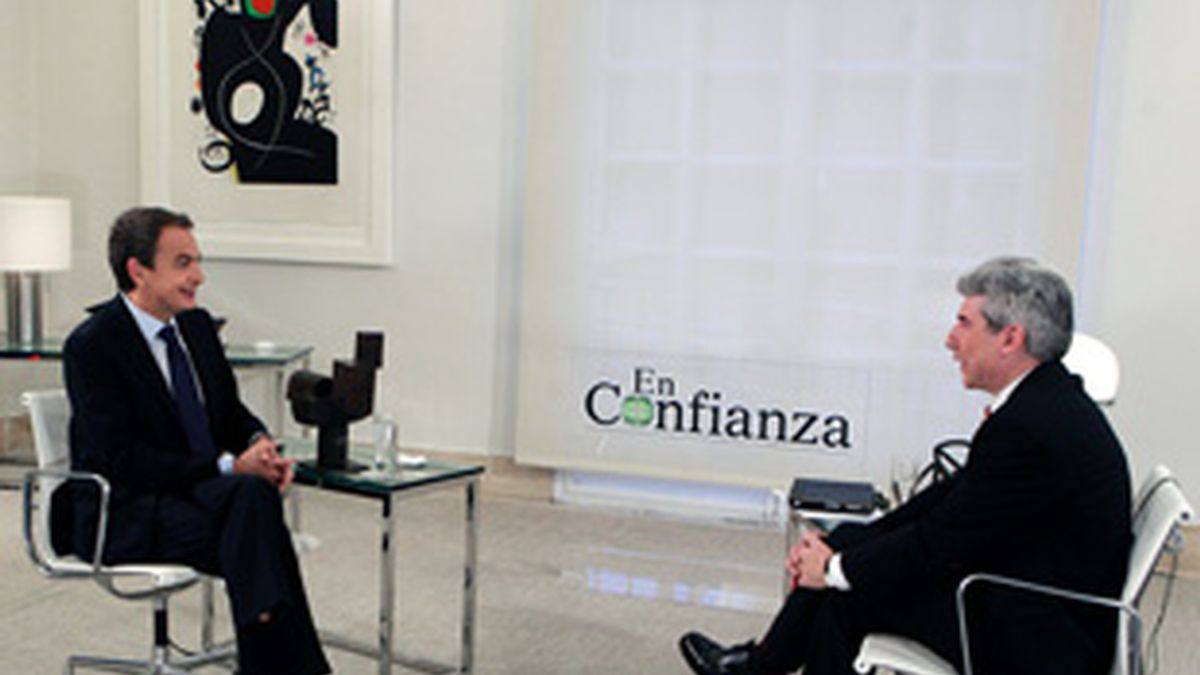 José Luis Rodriguez Zapatero en el programa 'En confianza', de Veo Tv.