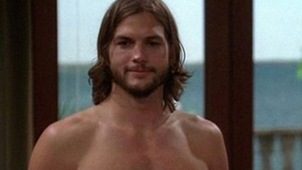 Aston Kutcher, en su debut en 'Dos hombres y medio'.