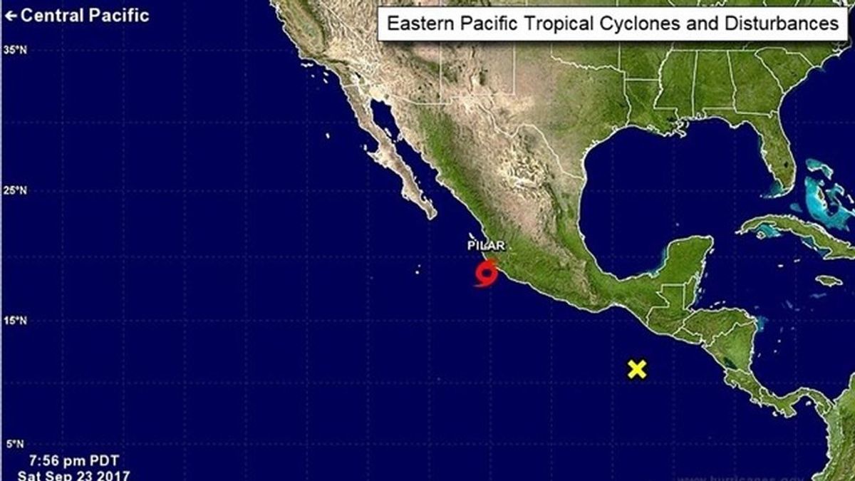 La tormenta tropical 'Pilar' se forma frente a la costa mexicana en el Pacífico