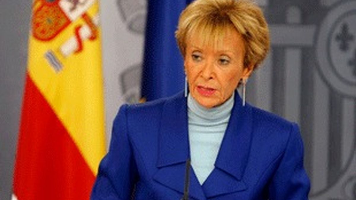 María Teresa Fernández de la Vega, en la rueda de prensa posterior al Consejo de Ministros.