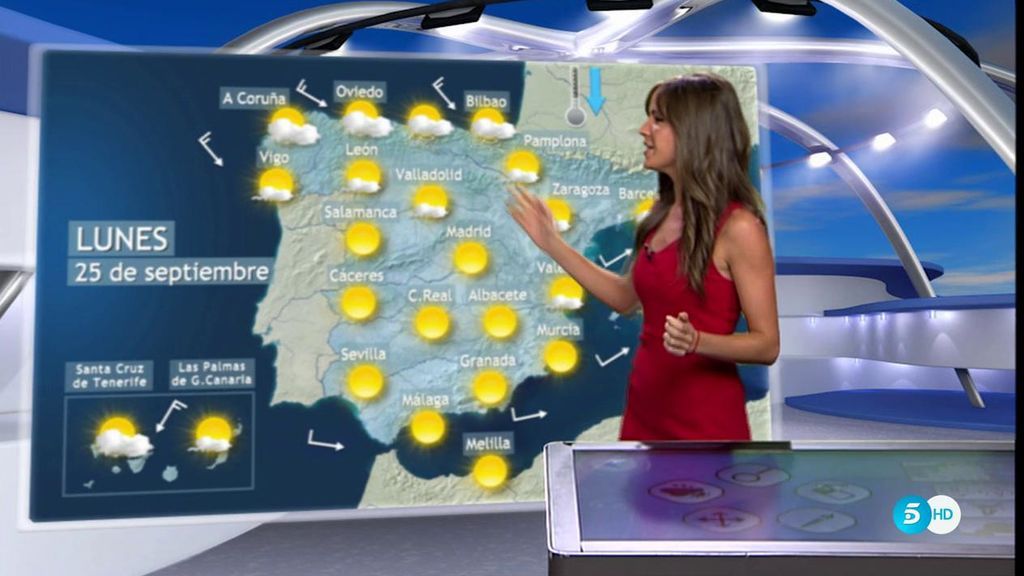 El tiempo soleado se niega a abandonarnos: Lluvias débiles en el Norte y máximas veraniegas