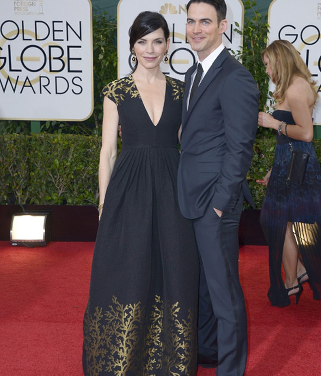 Julianna Margulies, nominada a mejor actriz en serie dramática por 'The good wife', y su esposo, Keith Lieberthal
