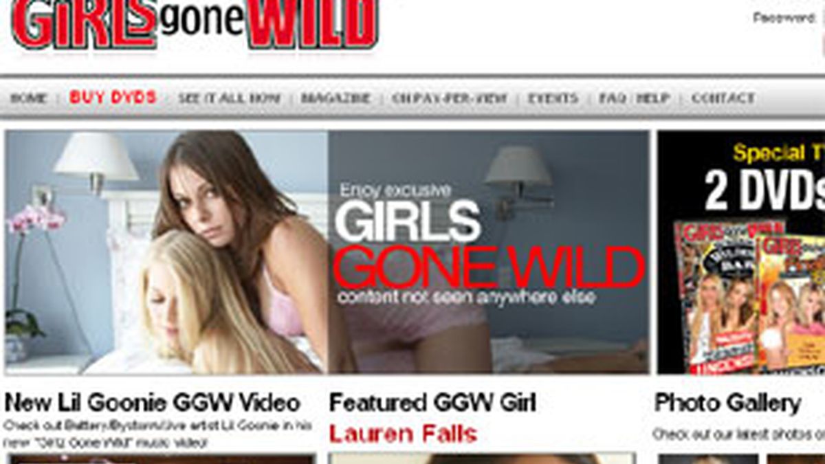 Página web de la revista 'Girls Gone Wild' ('Chicas salvajes')
