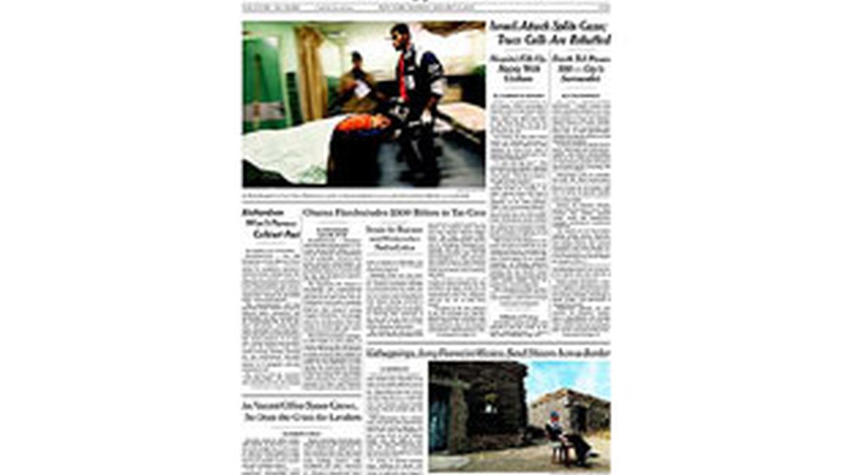 Primera página de 'The New York Times' del 5 de enero.
