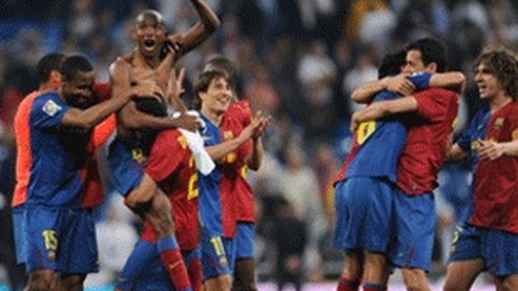 Jugadores del Barça, la pasada Liga.