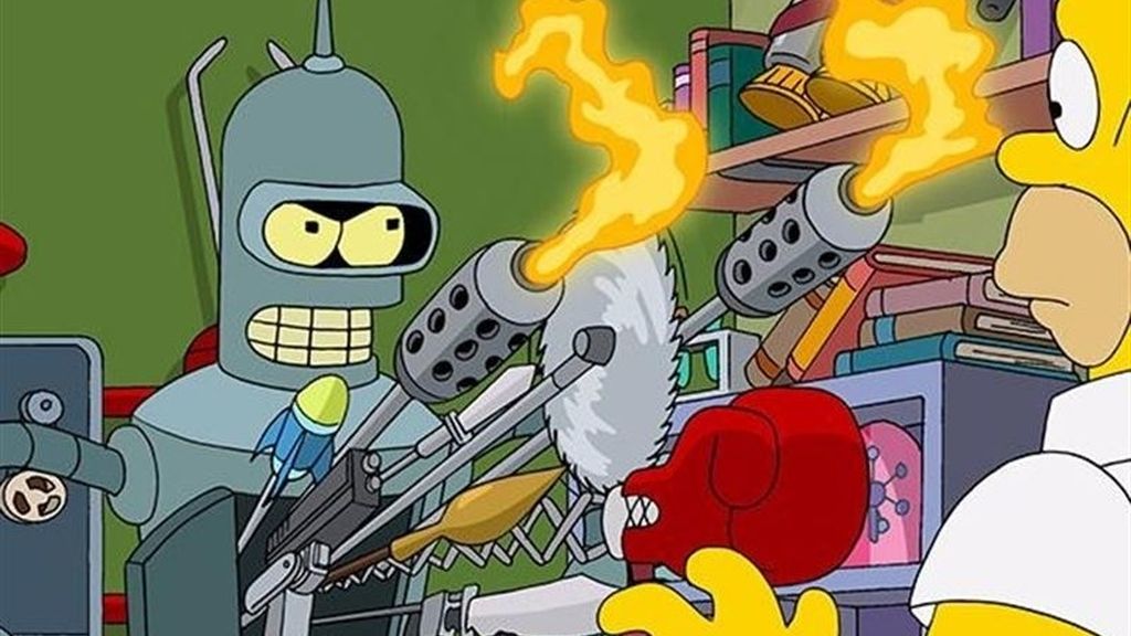'Crossover' 'Los Simspon' y 'Futurama'