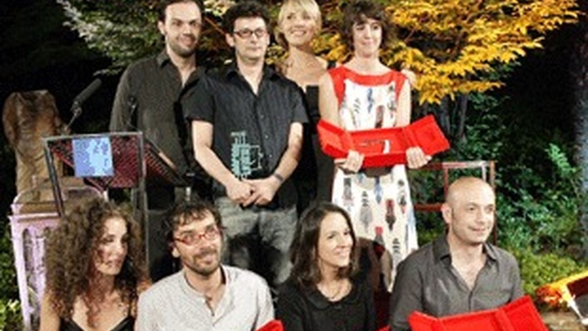 Los premiados del X Concurso de Cortometrajes 'Versión española'.