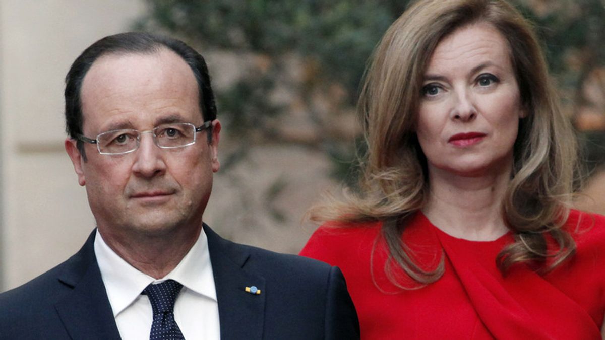 François Hollande y Valérie Trierweiler