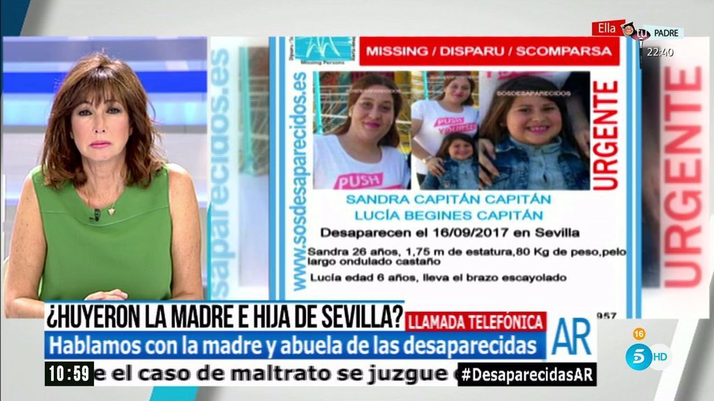 Familia de las desaparecidas en Sevilla: “Que dejen a la niña, solo tiene 6 años”