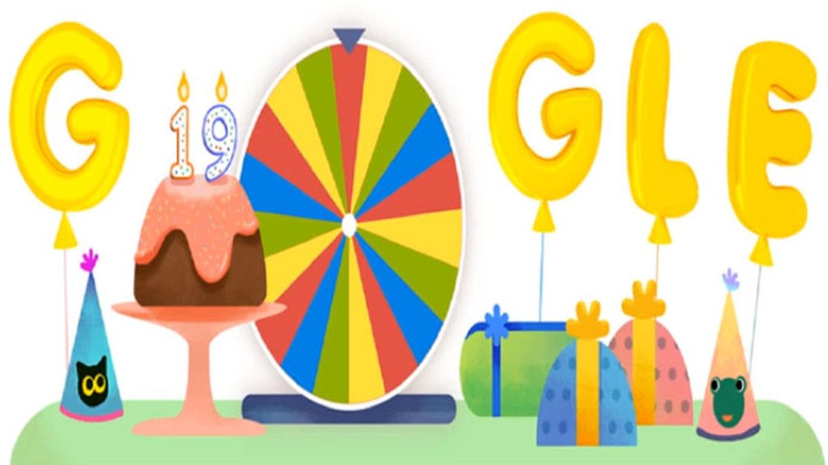 El doodle de Google por su cumpleaños 19, mucha historia y una rueda de la fortuna