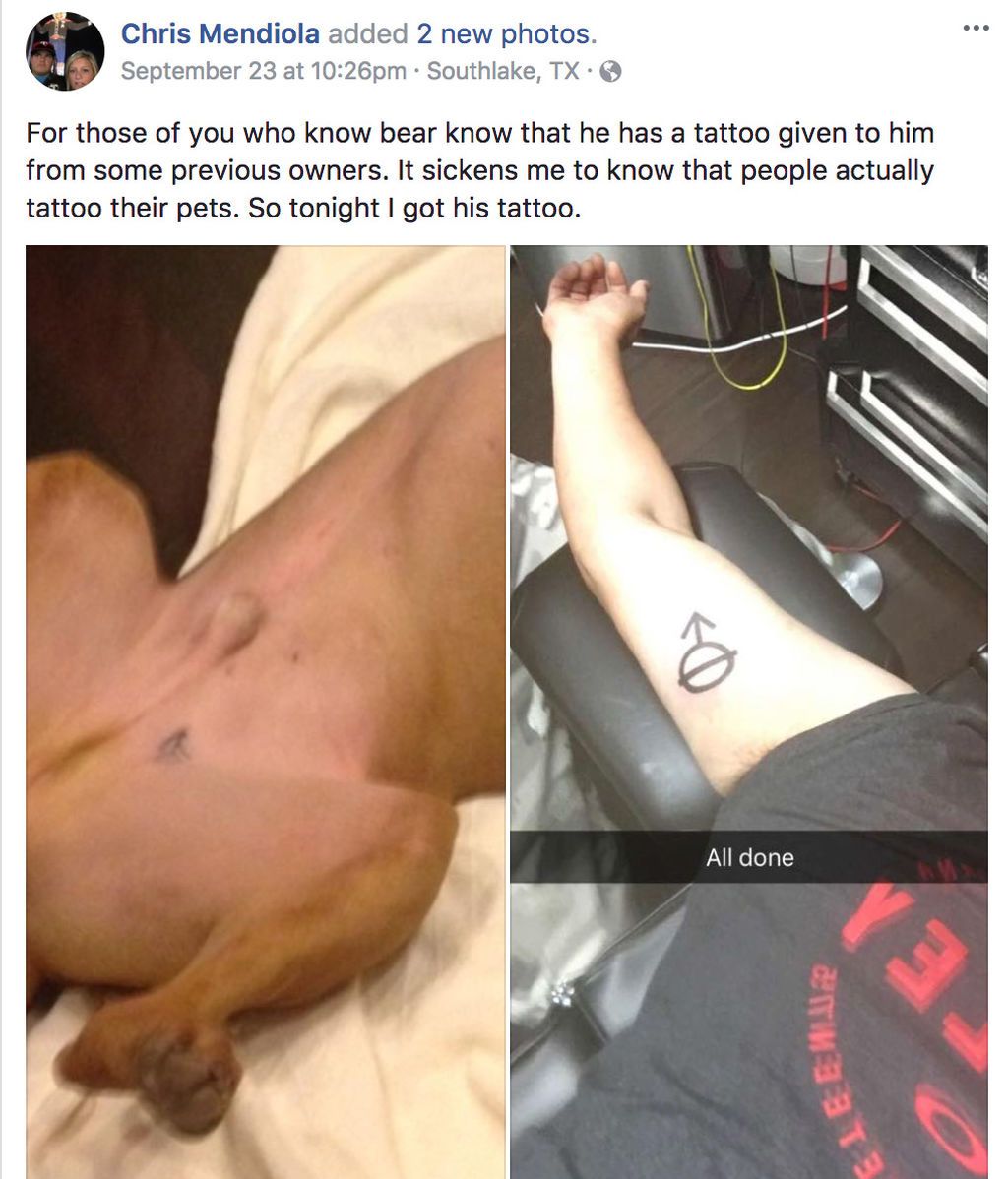 El inesperado significado del tatuaje de un perro y su dueño se hace viral en la red