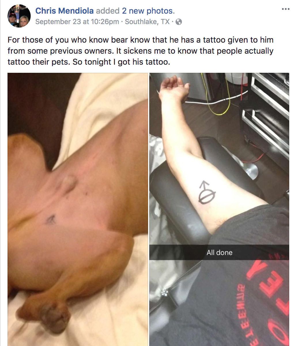 El inesperado significado del tatuaje de un perro y su dueño se hace viral en la red
