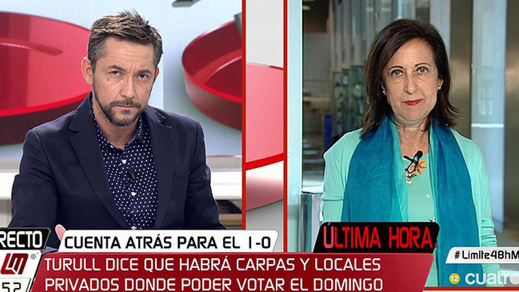 Margarita Robles (PSOE): “Referéndum como tal no hay”