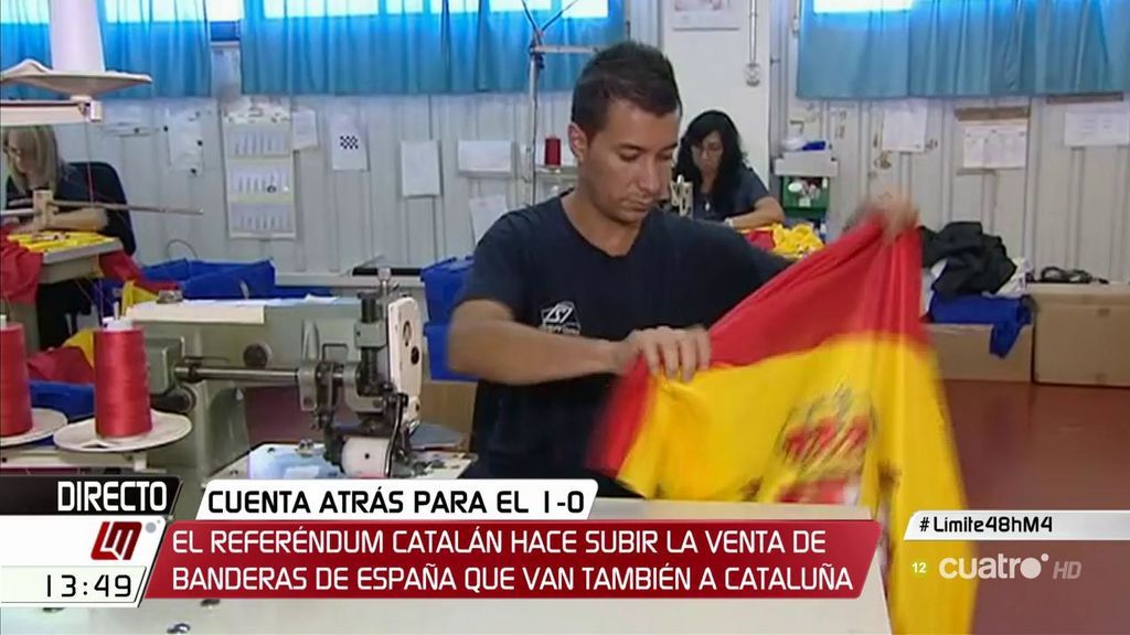 El 1-O dispara las ventas de banderas de España