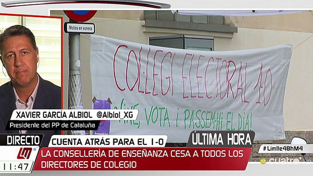 Albiol, tras el cese de los directores de los colegios: "Forma parte del disparate en el que se ha convertido la política en Cataluña"