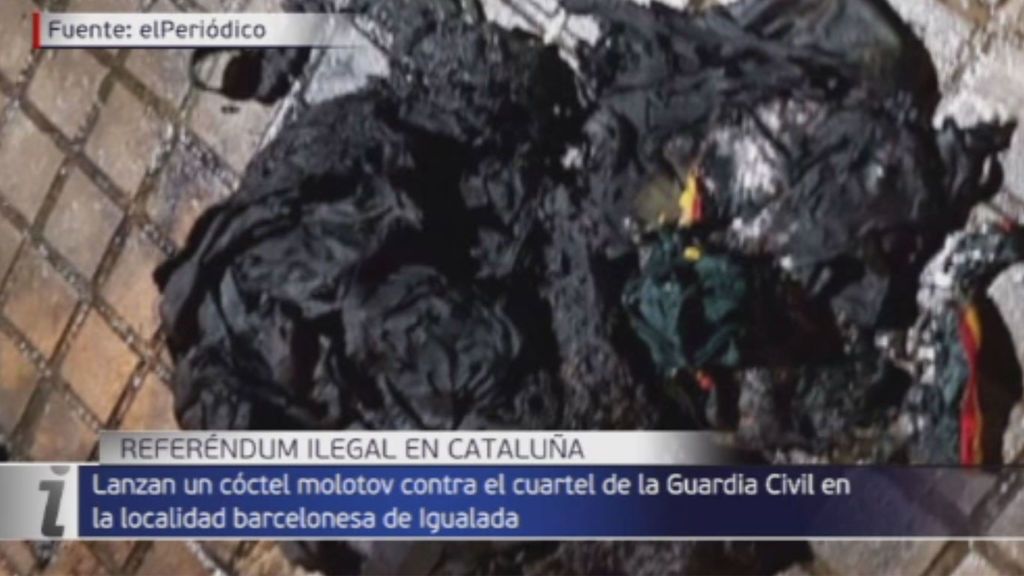 Atacan con un cóctel molotov el cuartel de la Guardia Civil en Igualada