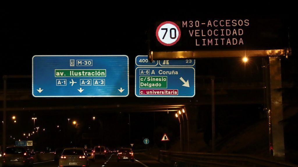 Madrid limita la velocidad por contaminación en accesos