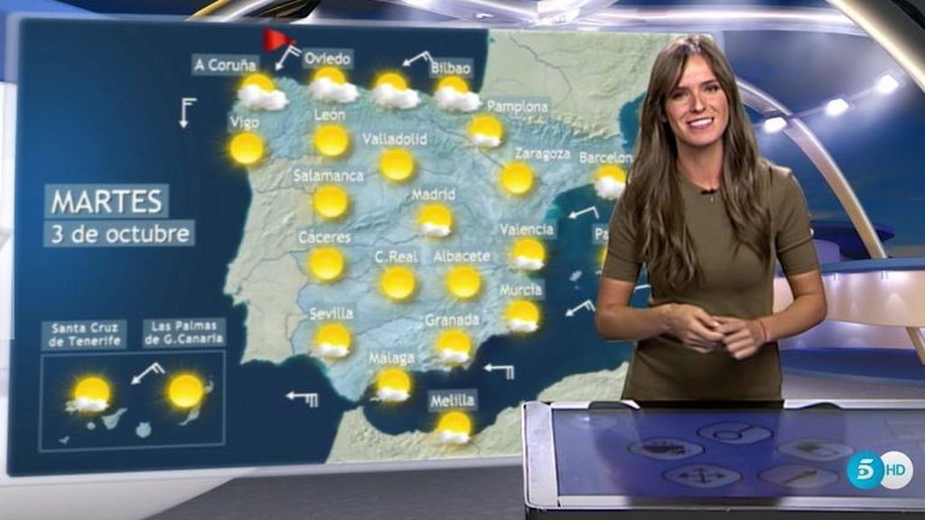 ¡El anticiclón no se va! Seguimos con cielos despejados y calor en prácticamente todo el país