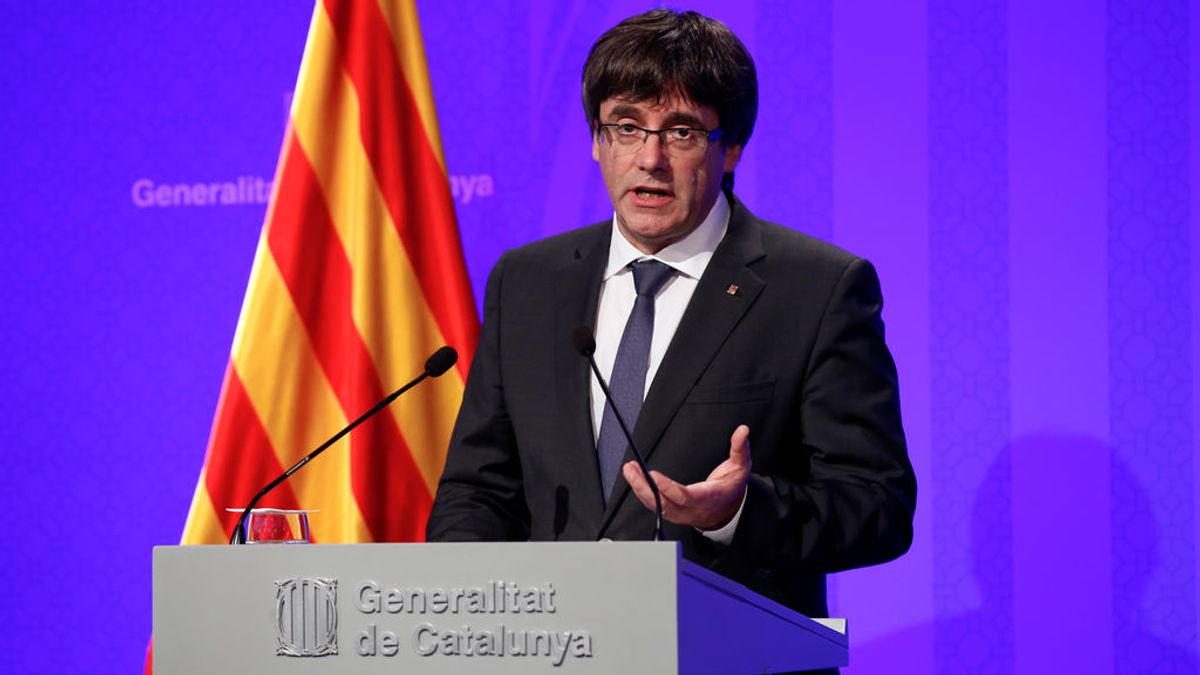 Carles Puigdemont en rueda de prensa tras el 1-O